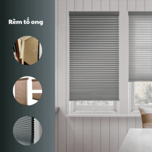 Rèm tổ ong ở cửa sổ