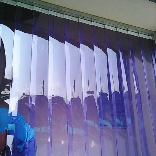 Rèm ngăn điều hòa nhựa xanh trong - màn nhựa pvc