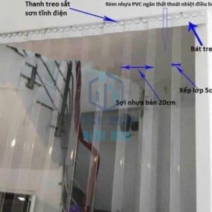 rèm nhựa ngăn lạnh điều hòa