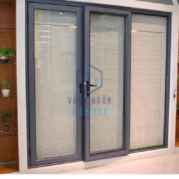 rèm tổ ong lắp trên khung kính