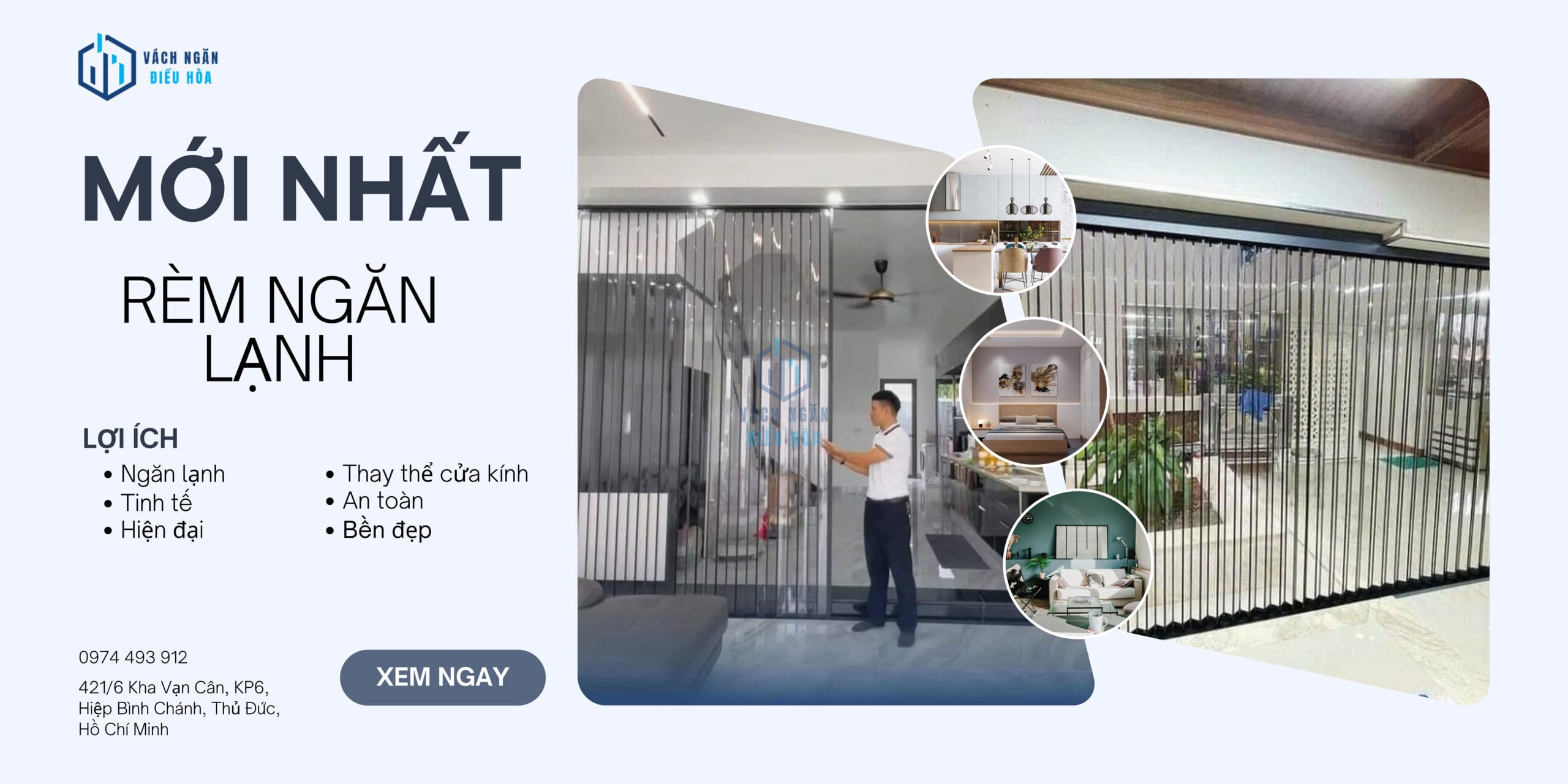 Rèm ngăn lạnh trong suốt