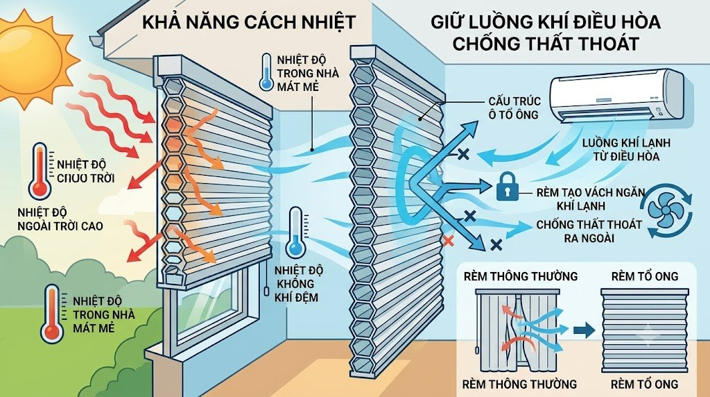 Công dụng rèm tổ ong